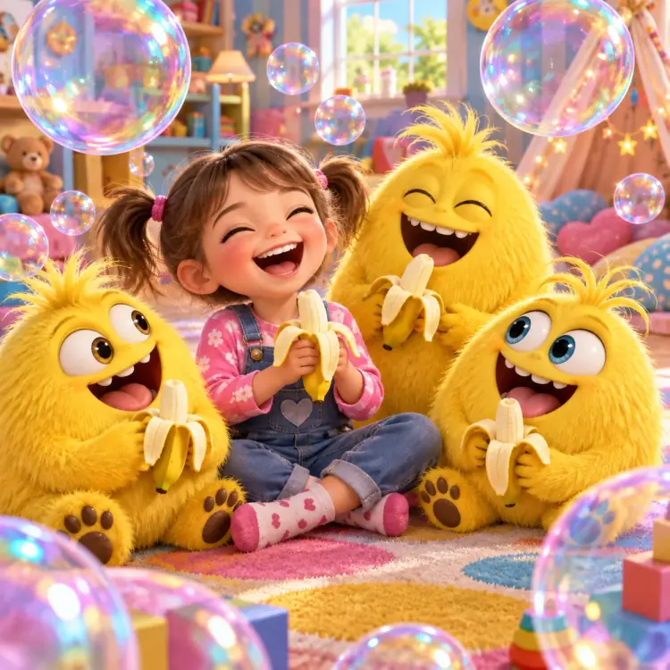 Clara com os Amiguinhos Amarelos